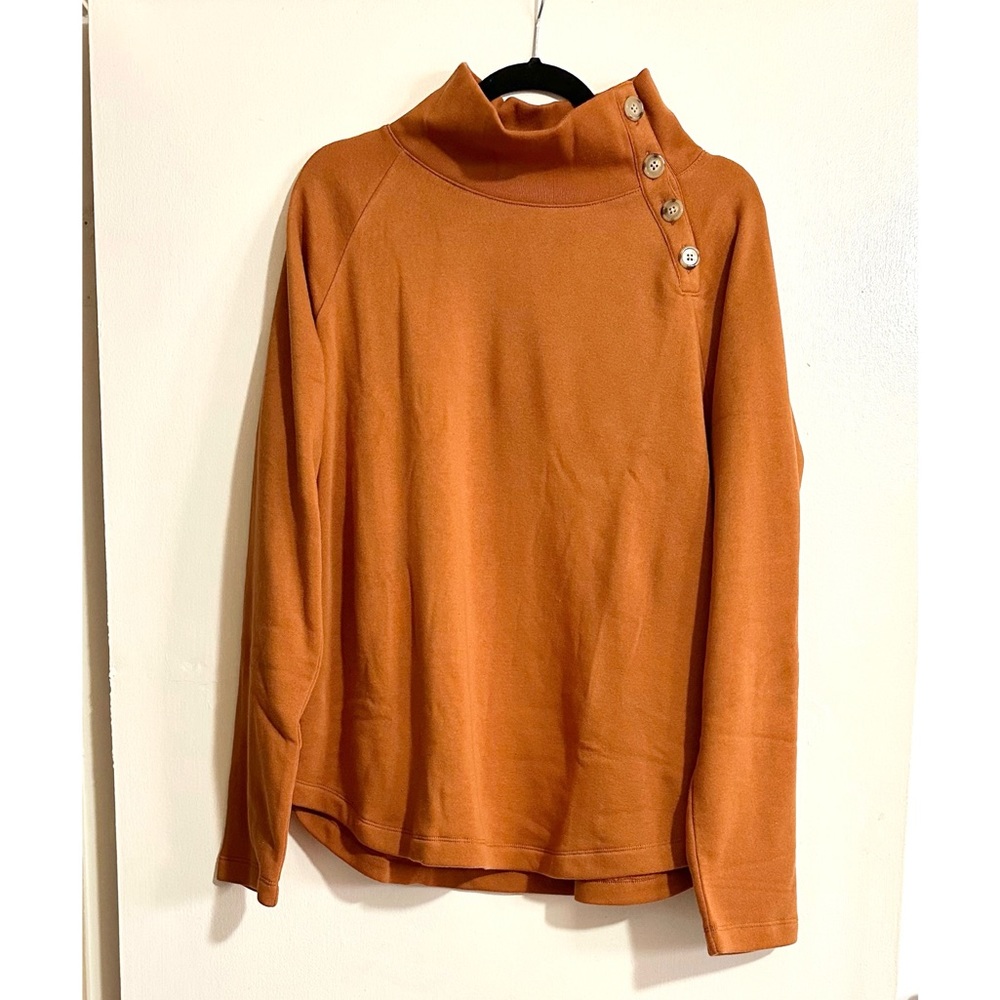 J.Crew Women’s 4-Button Pullover Sweatshirt XXL